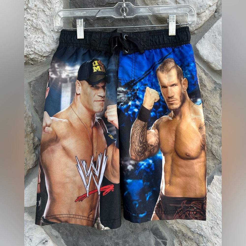 2014 WWE Swim Trunks Boys Size L 10/12 Wrestling John Cena Randy Orton CM Punk